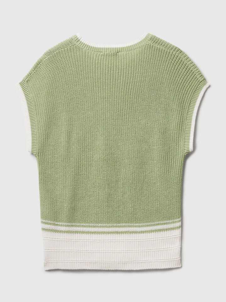 SLEEVELESS SWEATER Femme image number 6